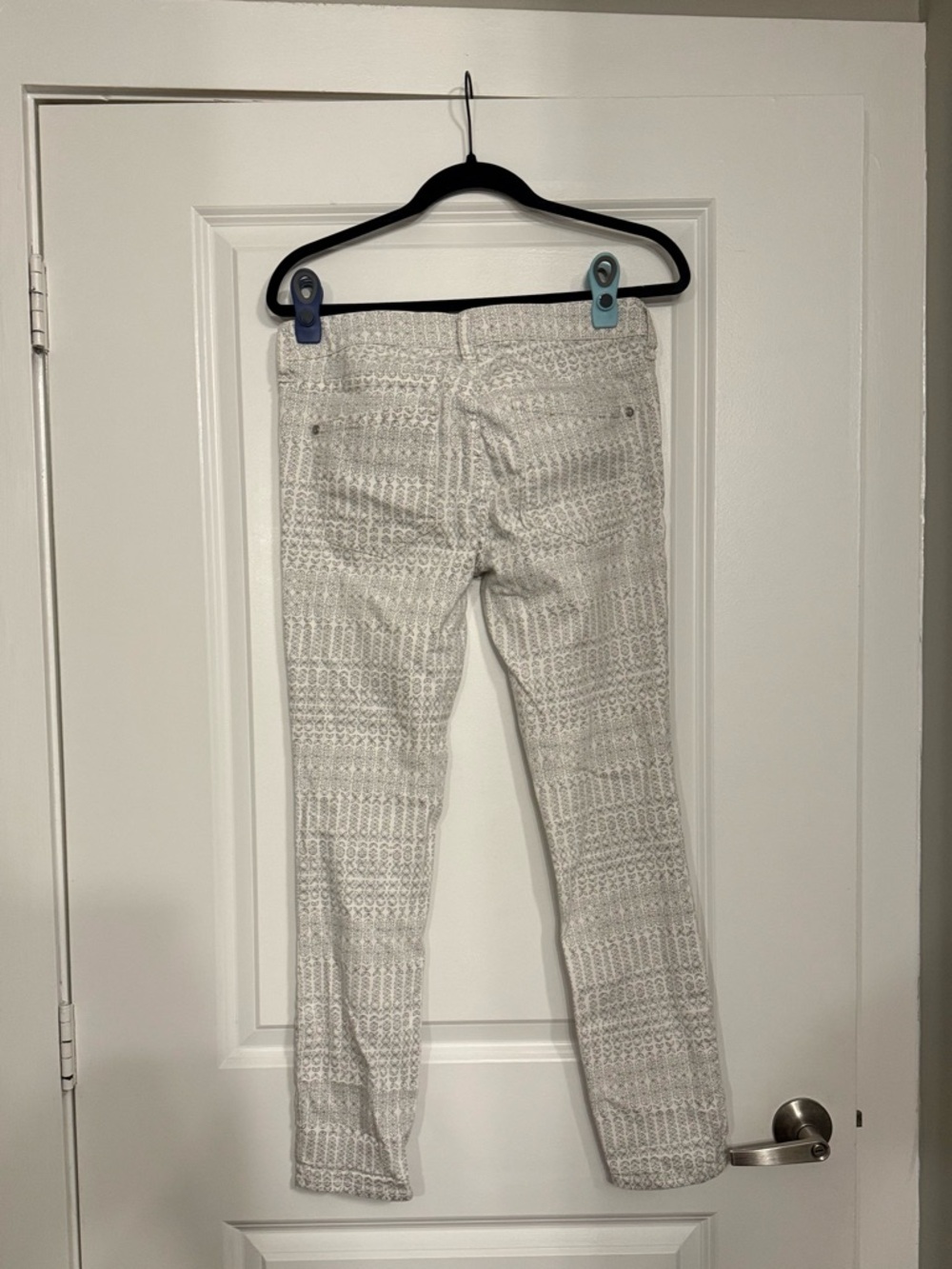 Pilcro and the Letterpress Stet Skinny Geometric Print Jeans Size 28 - Picture 5 of 8
